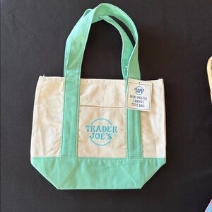 NWT Trader Joe's Mini Tote Pastel Bag